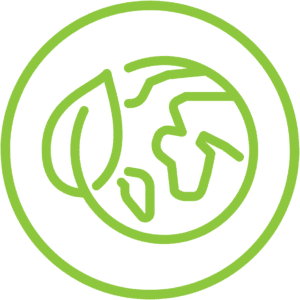 Green icon representing that a product is Environmentally Friendly