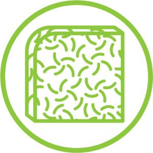 Green icon representing that a product has Natural Mineral Fibres