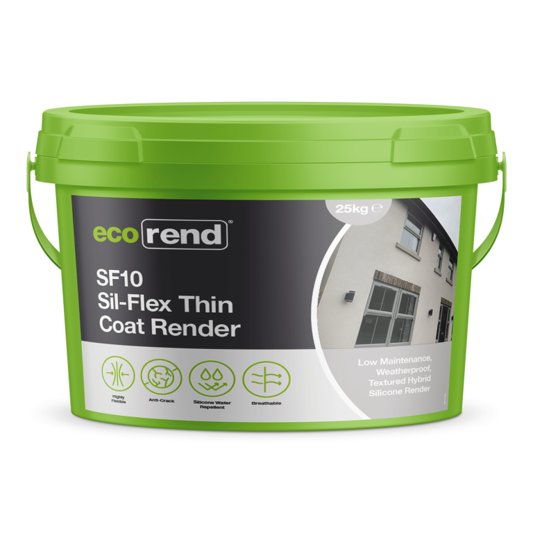 Green bucket of SF10 Sil-Flex Thin Coat Render