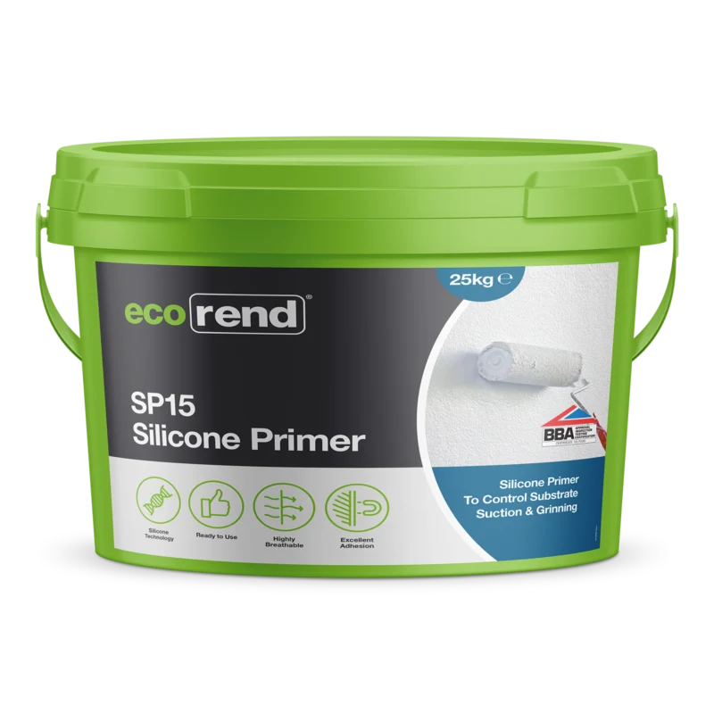 Green bucket of silicone primer