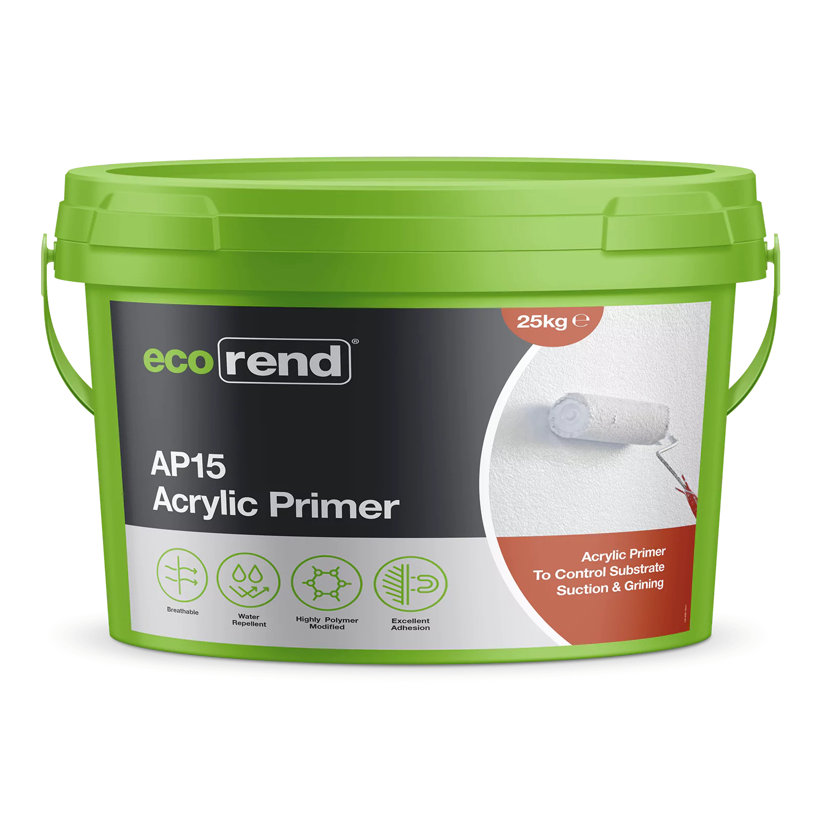 A bucket of ecorend acrylic render primer