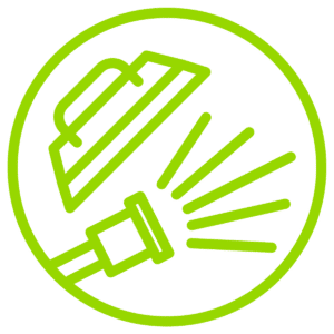 Apply by hand or spray icon