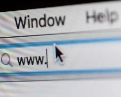 Computer cursor and website address bar