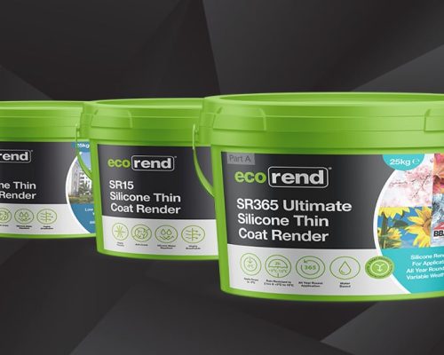 Three of ecorend's silicone renders: SR10, SR15 and SR365