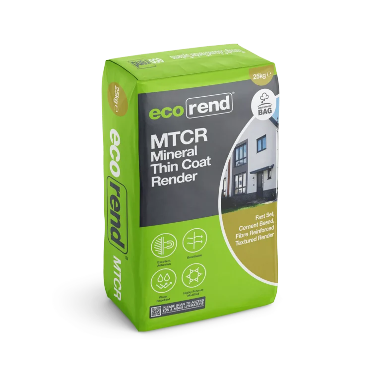A bag of mineral thin coat render product