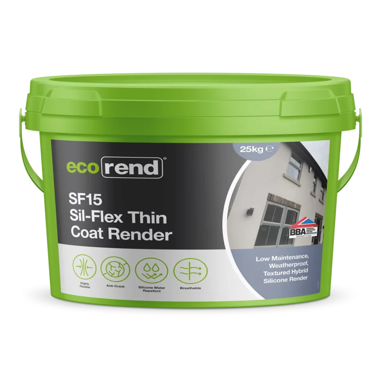 Green bucket of silicone render