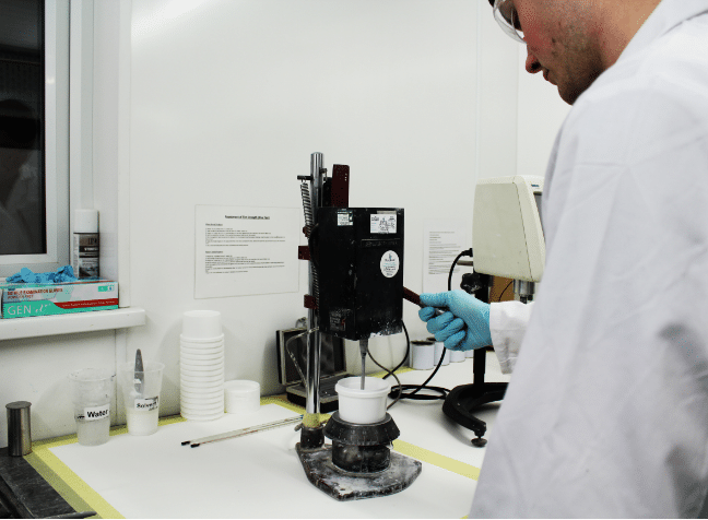 A scientist working in a lab